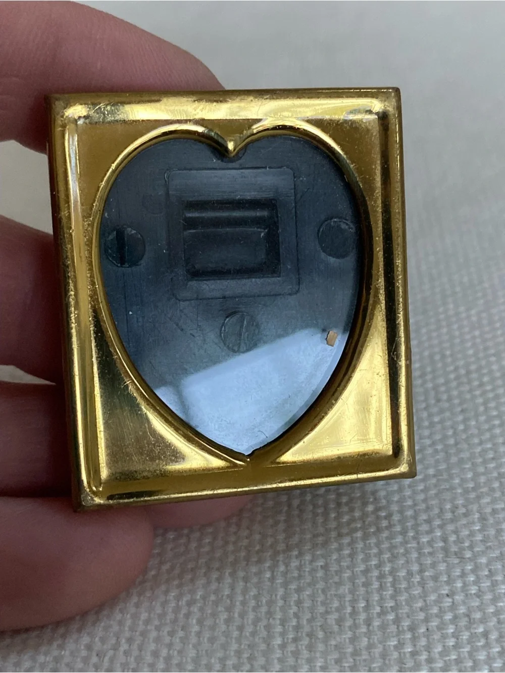 VTG 1.5” Brass Heart Miniature Mini Picture Frame Granny Core